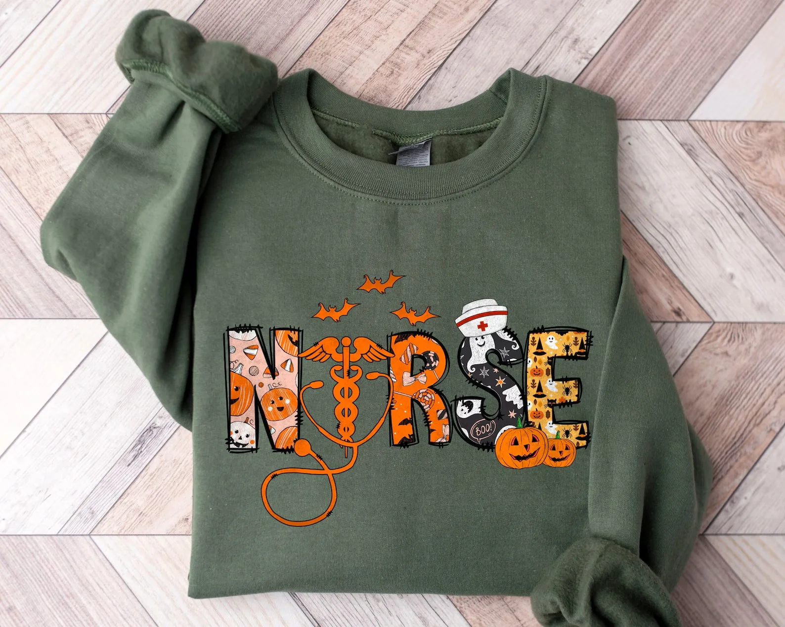 Halloween Nurse Graphic Sweatshirt